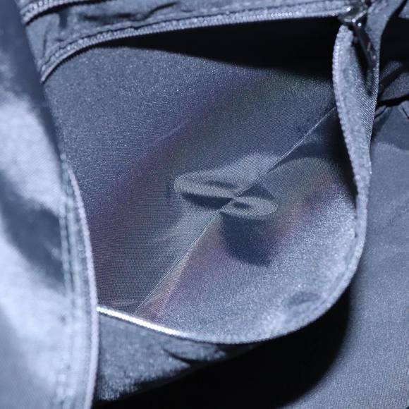 Burberrys Nova Check Blue Label Tote Bag Nylon Silver Gray Auth bs18621 - Picture 12 of 16